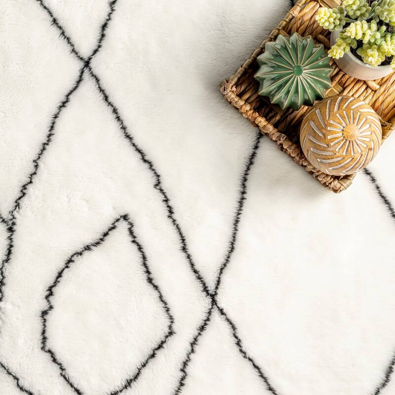 Nuloom Sammie SuperiorWash Abstract Boho Machine Washable Shag Area Rug
