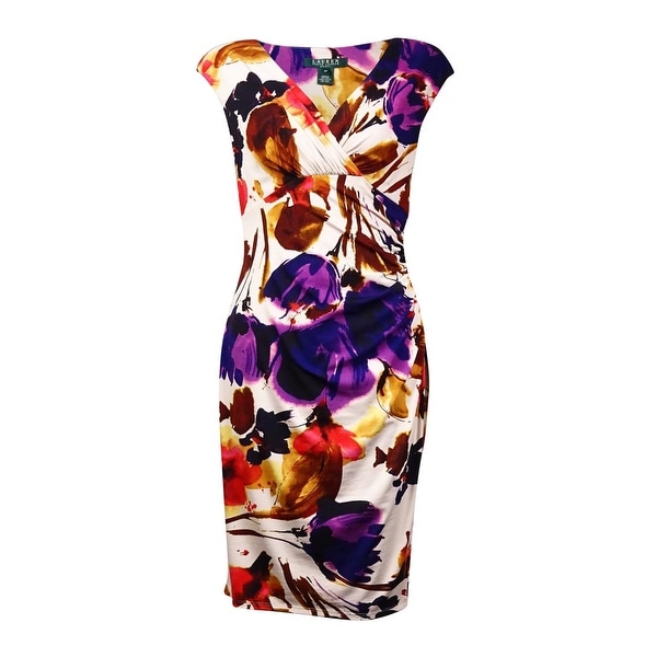 ralph lauren faux wrap dress