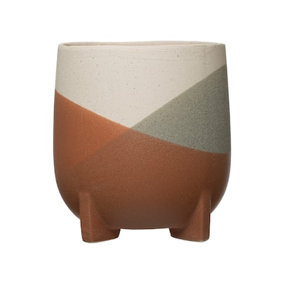 Stoneware Footed Planter Pot