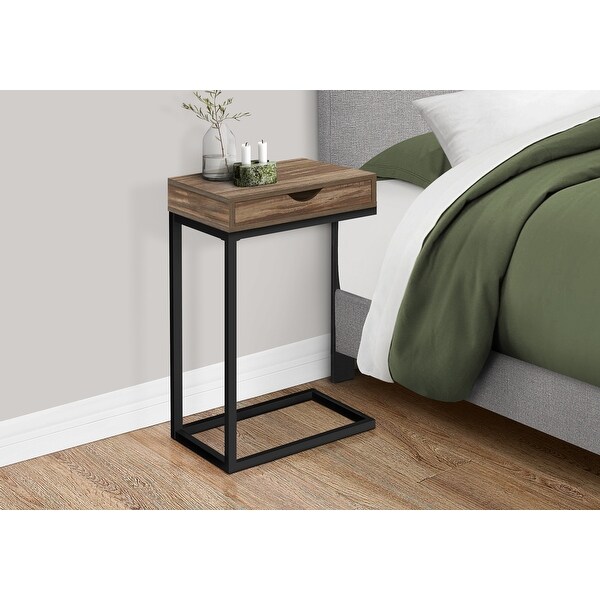 24 H C Shaped Side Table with Storage Drawer and Metal Legs White 16 L x 10 W x 25 H On Sale Bed Bath Beyond 31288533