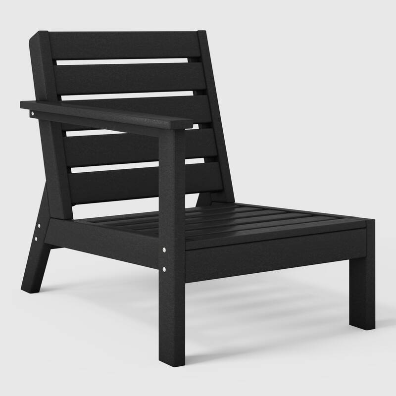 Polytrends Birchwood All Weather HDPE Outdoor Patio Deep Seating Left Arm Facing Chair