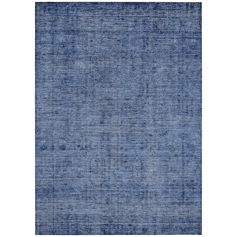 Machine Washable Indoor/ Outdoor Chantille Distressed Traditional Rug