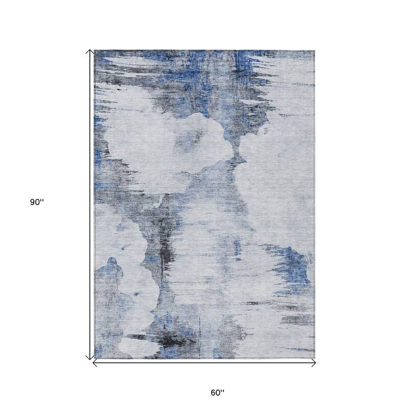 HomeRoots Abstract Transitional Rectangle Outdoor Rug