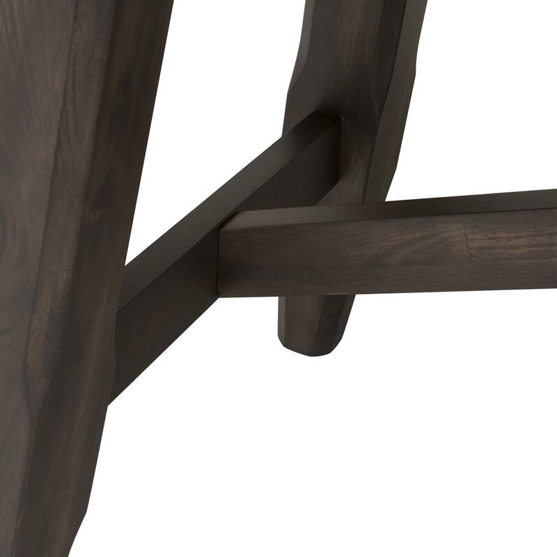 Double Bridge Dark Chestnut Opt 7 Piece Trestle Table Set