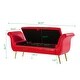 preview thumbnail 66 of 65, Armed Ottoman Bench PU Leather Bench Button Tufted Sofa Stool Bench Footrest Stoolfor Entryway, Living Room and Window
