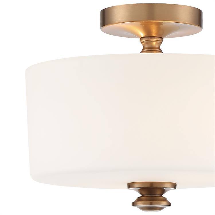Travis 2 Light Vibrant Gold Ceiling Mount - 12.5'' W x 9.25'' H