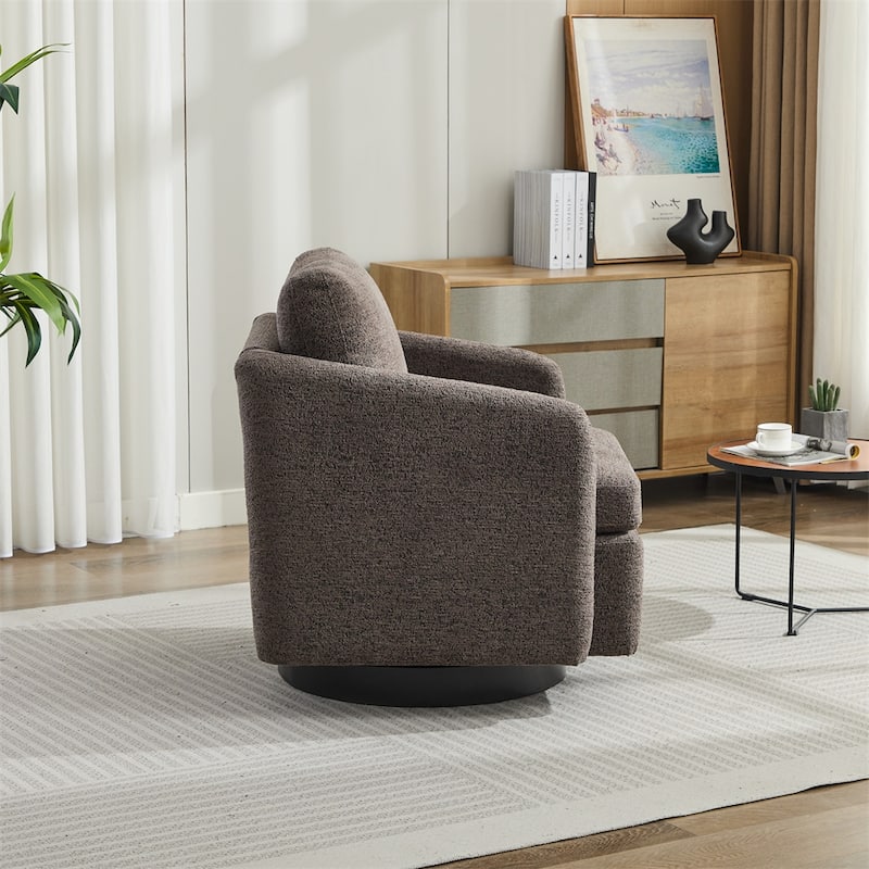 31.5"W Swivel Accent Chair and Comfy Round Accent Single Sofa Chair