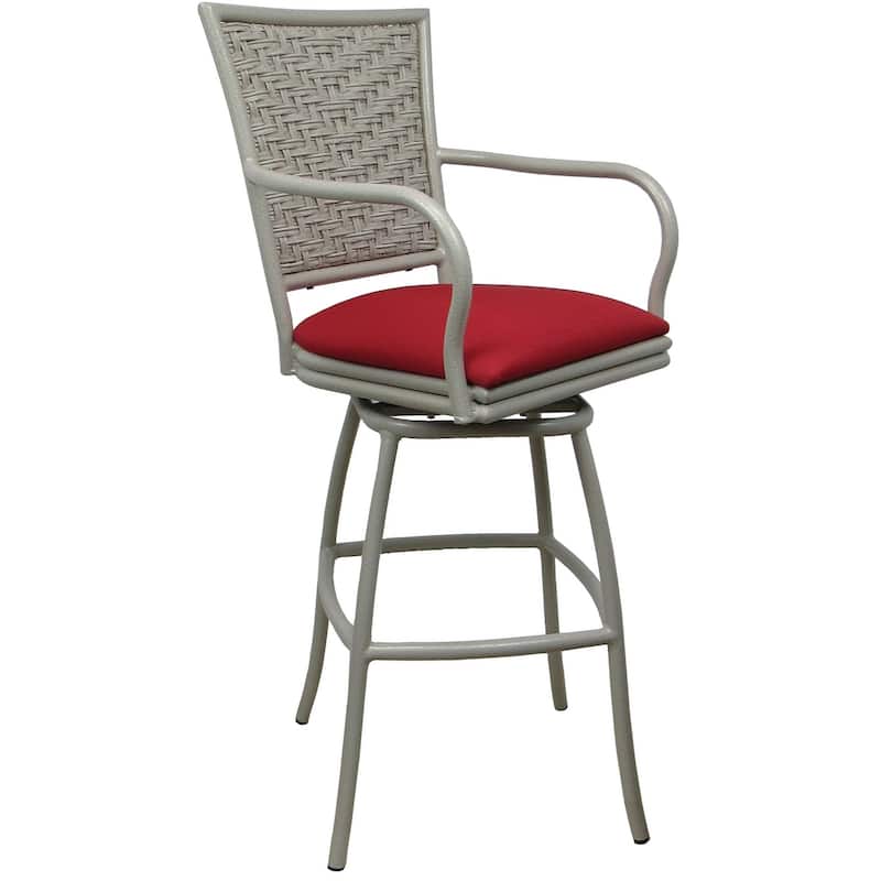 Outdoor/Indoor Metal Pub Set - Erin 30" Swivel Bar Stools - 30" Seat Bar Height