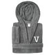 preview thumbnail 27 of 52, Sweet Kids 100% Polyester SUPER PLUSH Double Brushed Hooded Bathrobe with White Bookman Monogram V - Large
