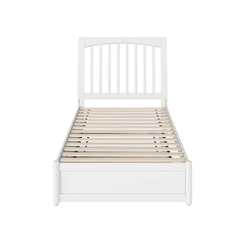 Roslyn Platform Bed with Panel Footboard and Twin Trundle