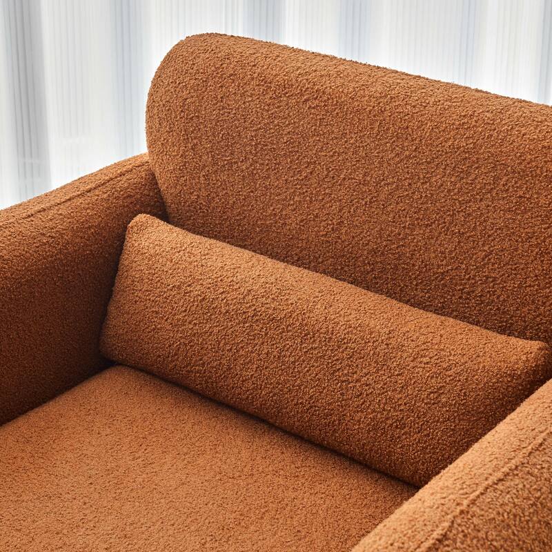 34"Lamb Fleece Fabric Sofa Chair