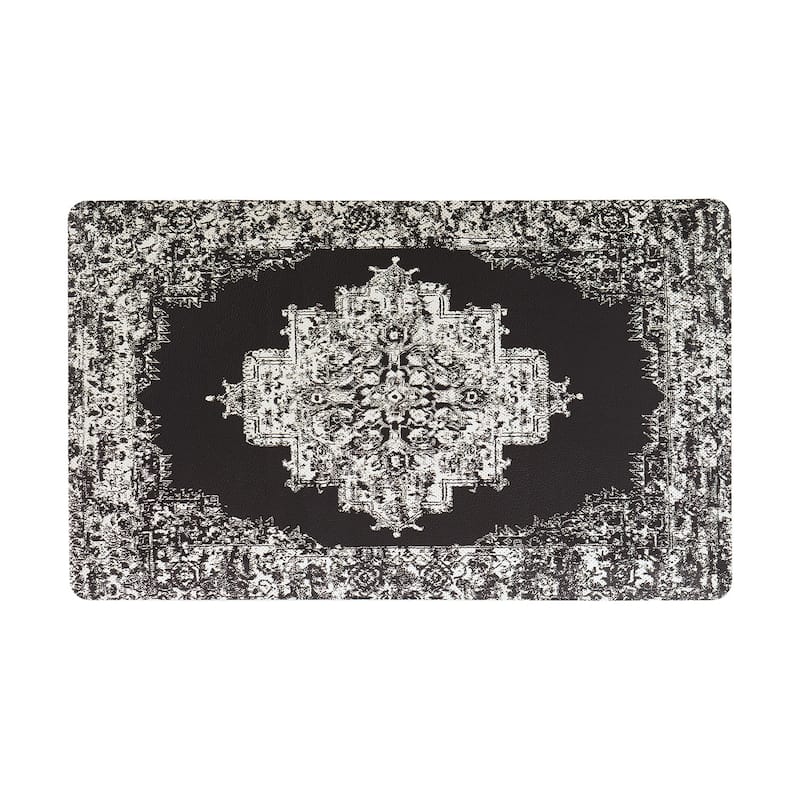 Distressed Medallion Cushioned Anti Fatigue Standing Kitchen Mat