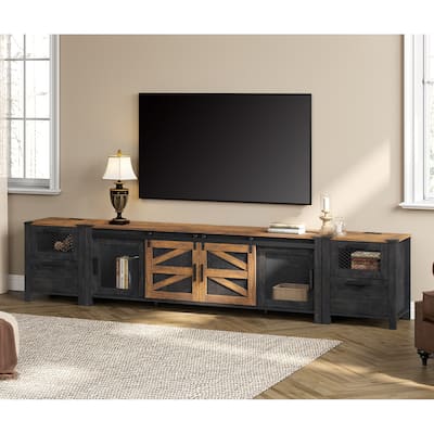 WAMPAT TV Stand set with Charging Station and Drawers - 1 Pack