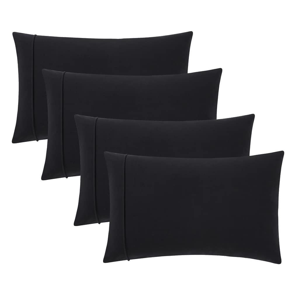 Sweet Home Collection Ultra Soft Solid Flannel Pillowcases (4-Pack)