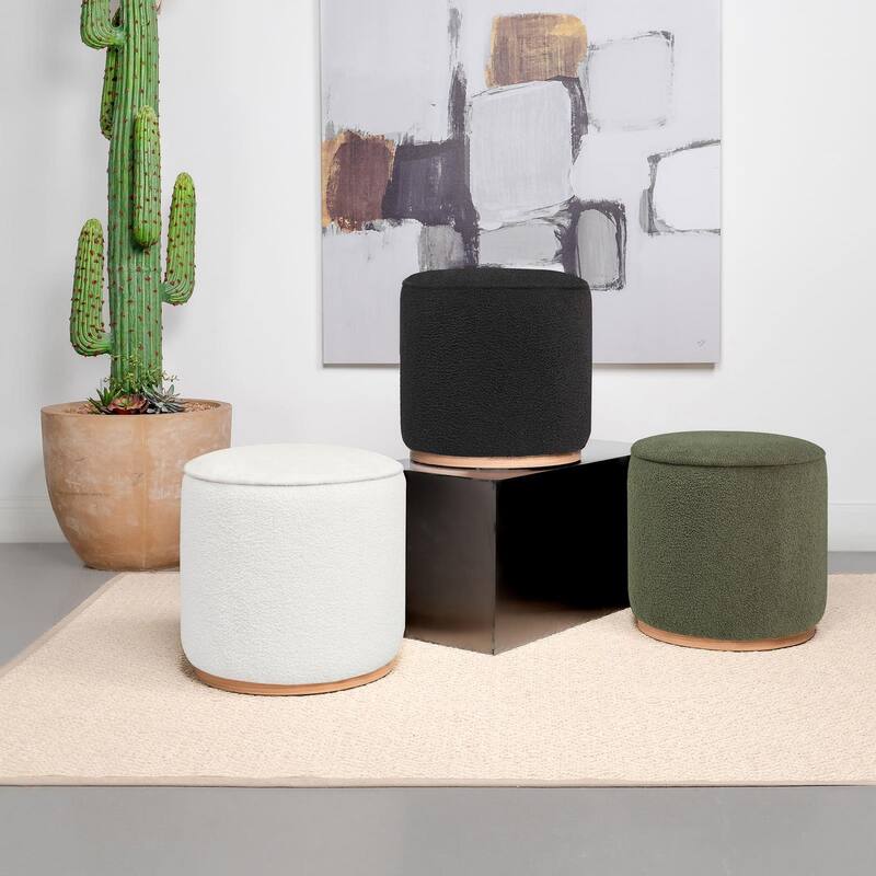 Keita Round Upholstered Ottoman