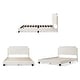 preview thumbnail 15 of 58, Furniture of America Gail Modern White Boucle Adjustable Queen-Size Platform Bed