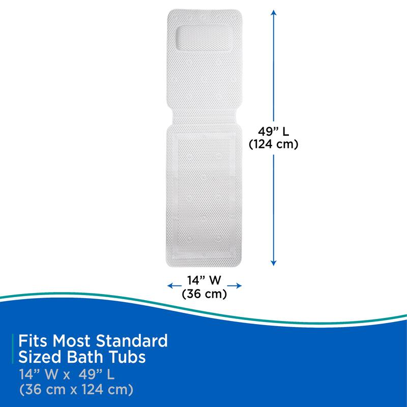 Kenney Cushioned Foam Spa Tub Mat, 14" W x 49" L