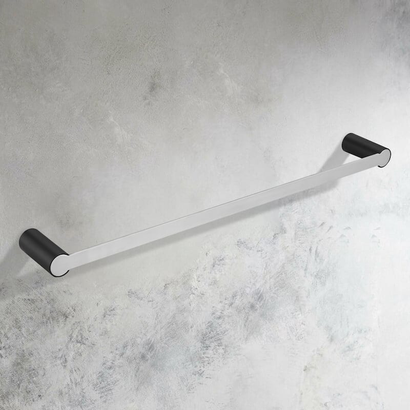 4-Piece Nickel Black Bathroom Hardware Set in Stainless Steel