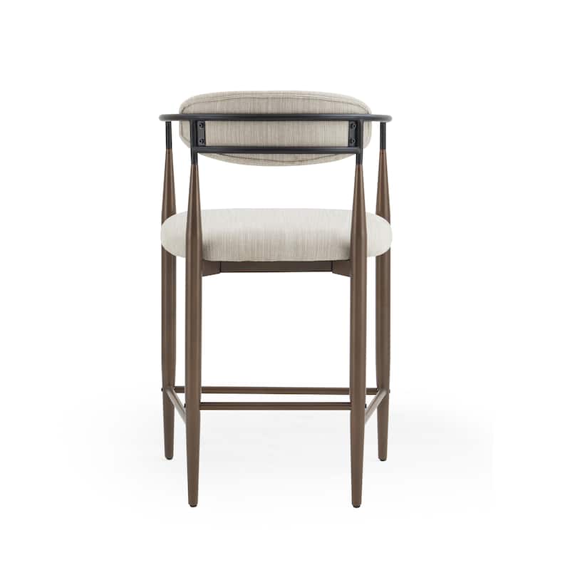 Christopher Knight Home Elmore Fabric and Iron 25-Inch Tall Counter Stools (Set of 2)