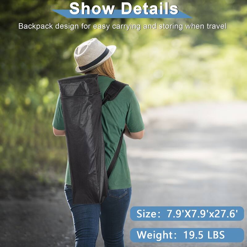 White Portable Pop-Up Waterproof Gazebo Canopy Tent with UV Protection and Carry Bag Included - 94.5” x 94.5” x 86.6” L x W x H