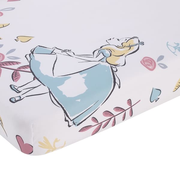 slide 2 of 3, Disney Alice in Wonderland Crib Sheet