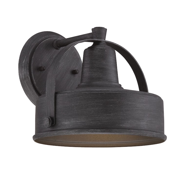 Designers Fountain Portland-DS 7" Width 1 Light Dark Sky Outdoor - Weathered Pewter