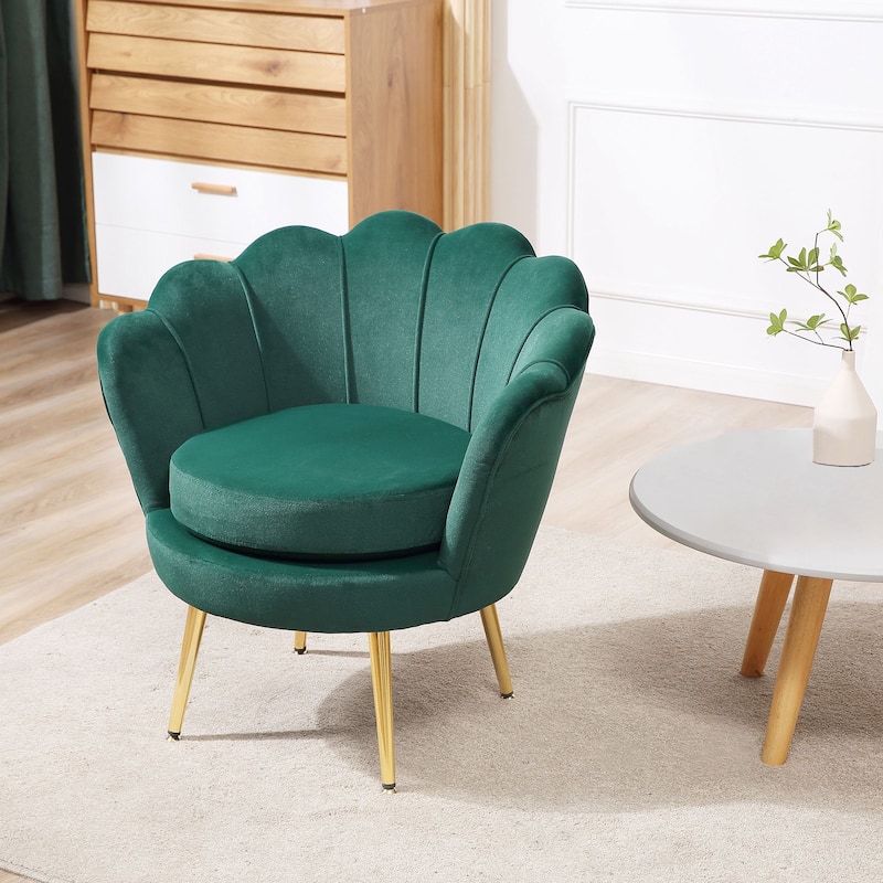 Velvet-touch Fabric Accent Chair