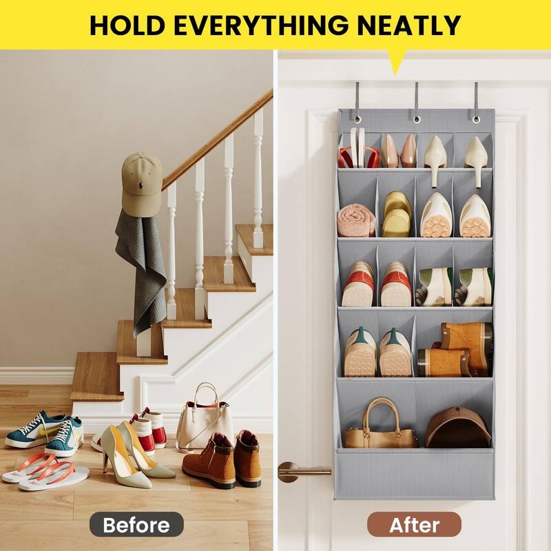 Hanging Shoe Organizers with 15 Large Pocket