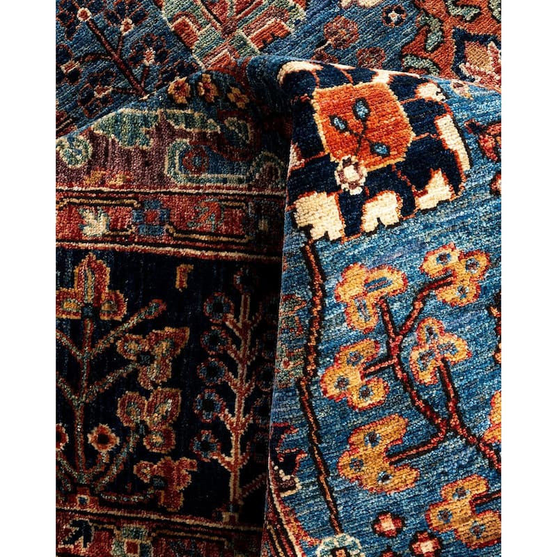 Serapi One-of-a-Kind Hand-Knotted Area Rug - Light Blue, 8' 1" x 9' 10" - 8' 1" x 9' 10"