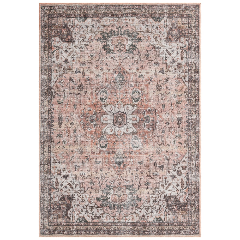 Everwash Callaghan Esther Bohemian Medallion Machine Washable Area Rug