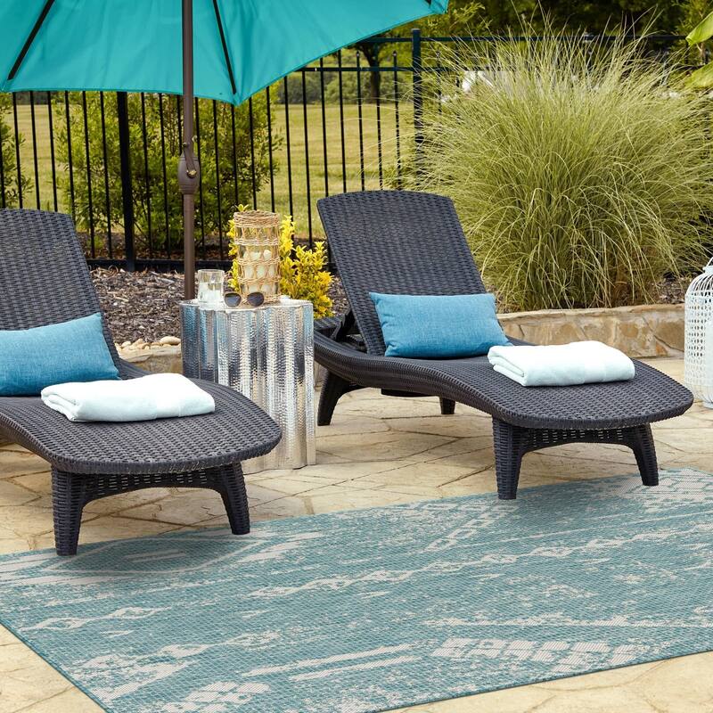 Outdoor Ogooplario Collection Area Rug