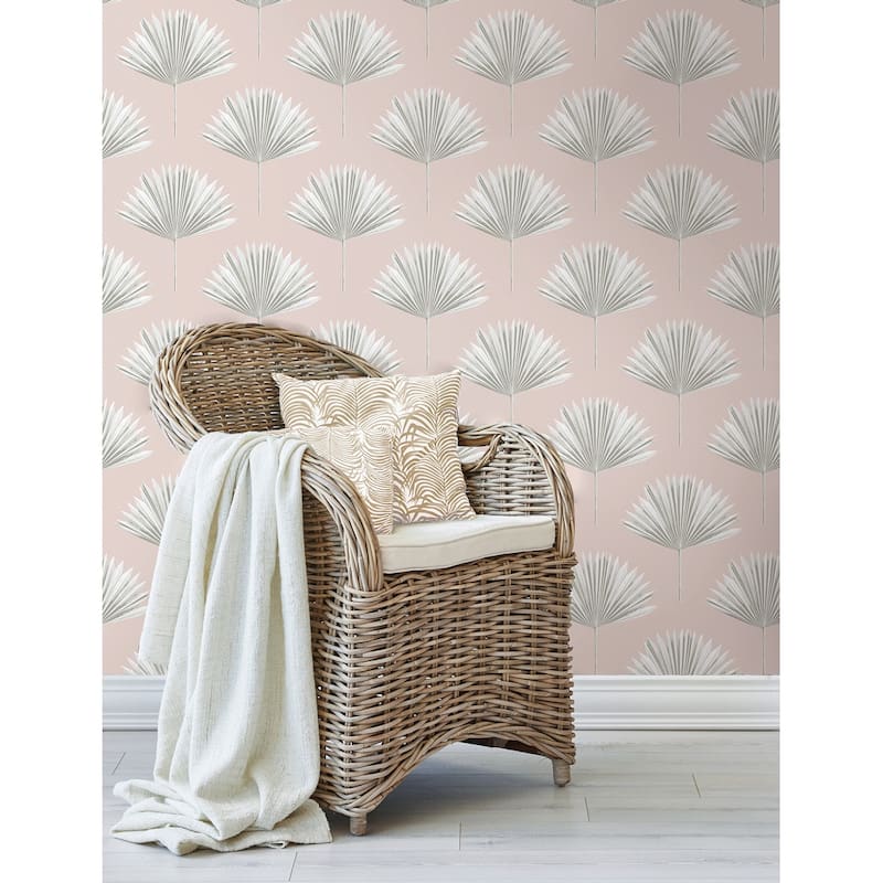 NextWall Tropical Fan Palm Peel and Stick Wallpaper