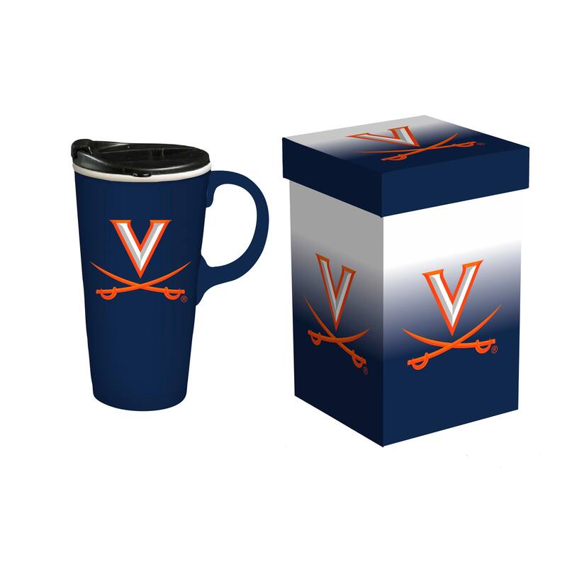 University of Virginia, 17 oz Ceramic Travel Latte Cup w/ Gift Box