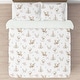 preview thumbnail 3 of 4, Sweet Jojo Designs Blush Pink Mint Watercolor Woodland Deer Floral Collection Girl 3 piece Full Queen-size Comforter Set