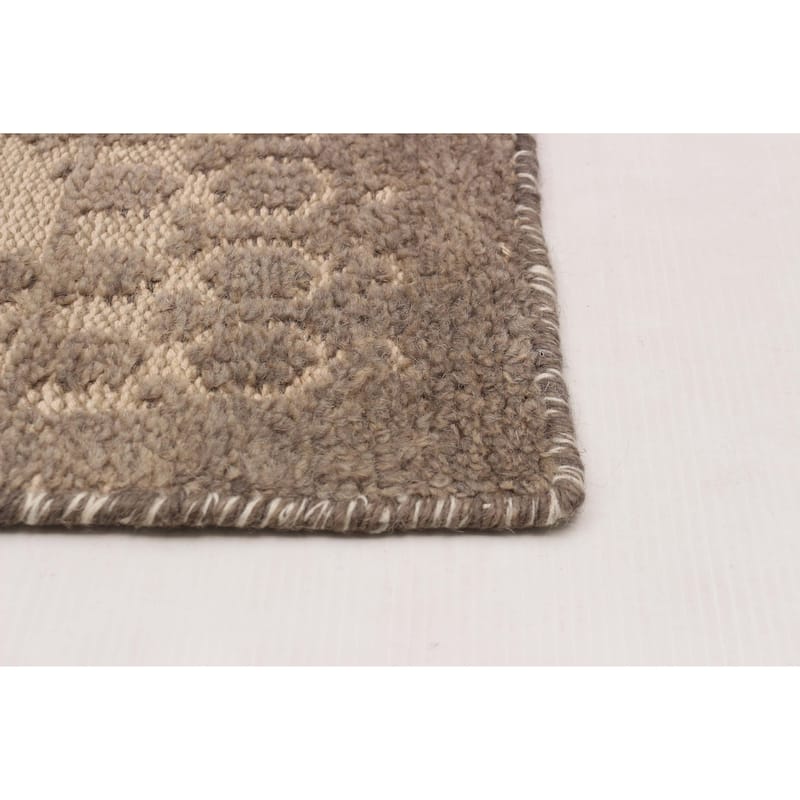 ECARPETGALLERY Hand-knotted Tangier Taupe Wool Rug - 9'10 x 13'4