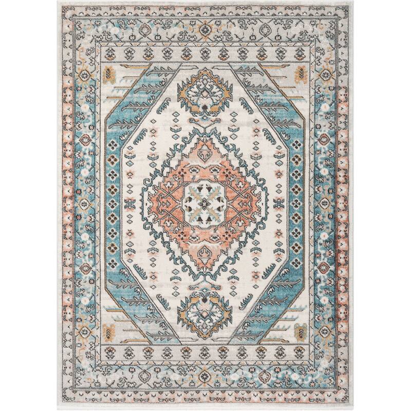 Well Woven Indira Julita Vintage Tribal Area Rug - 3' 11" x 5' 3" - Blue