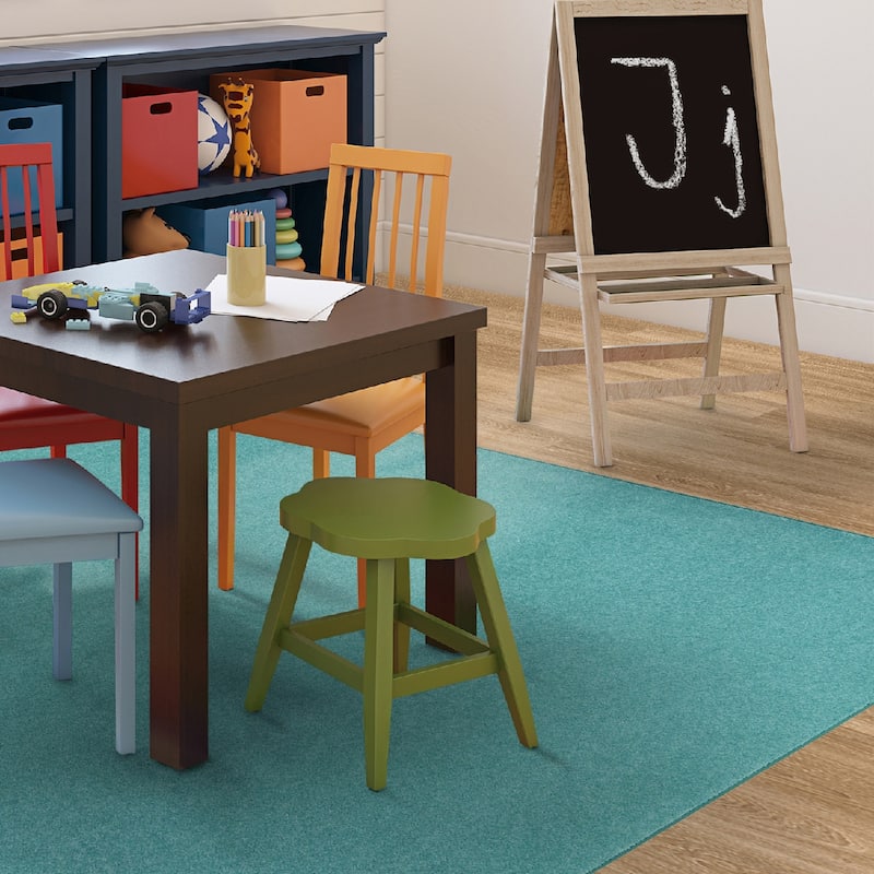 Just Kidding Oval Educational Polyester Area Rug