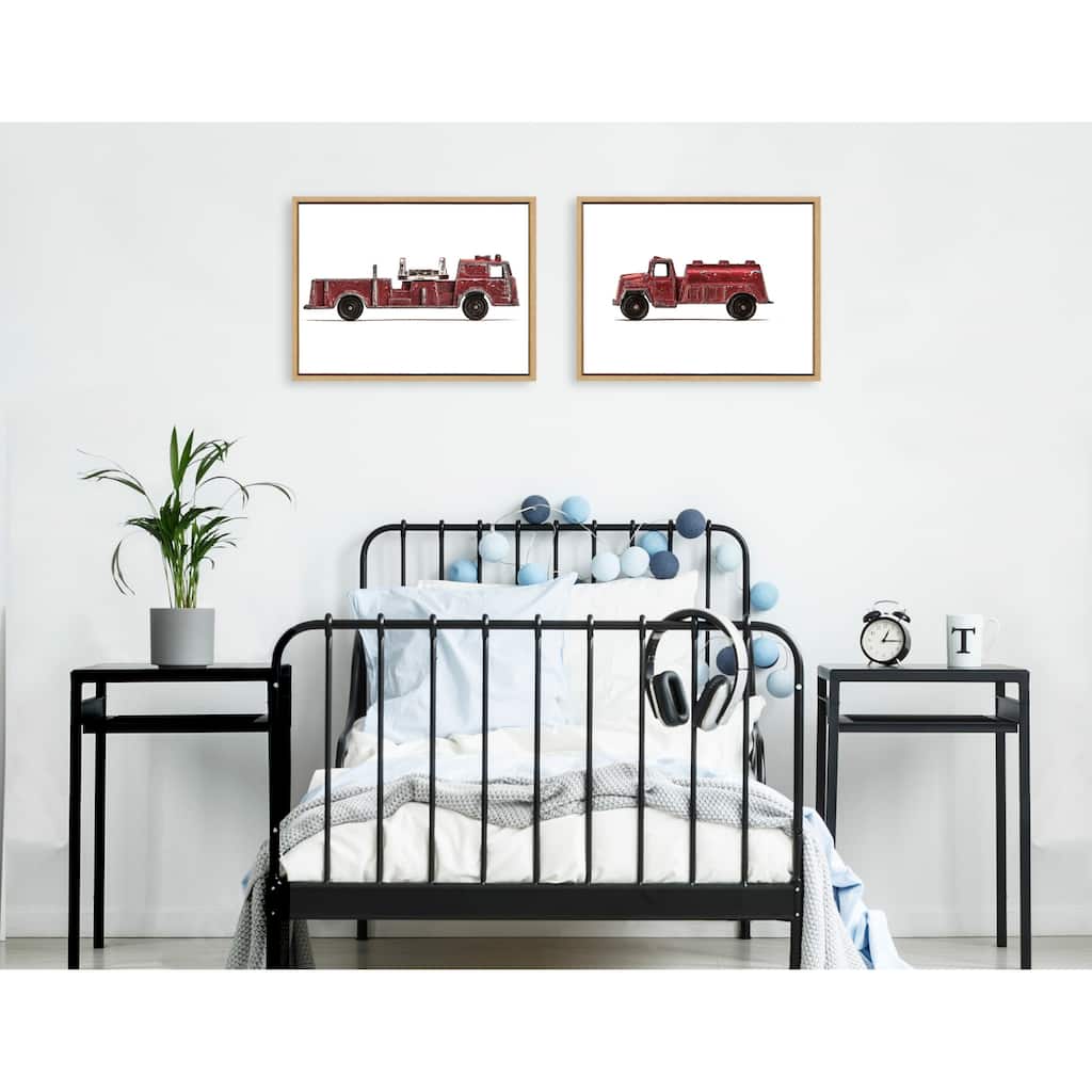 Kate and Laurel Sylvie Car Framed Canvas Art Set by Saint and Sailor
