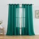 preview thumbnail 84 of 117, HLC.me 2 Piece Semi Sheer Voile Window Curtain Drapes Grommet Top Panels Bedroom, Living Room - Set of 2 panels