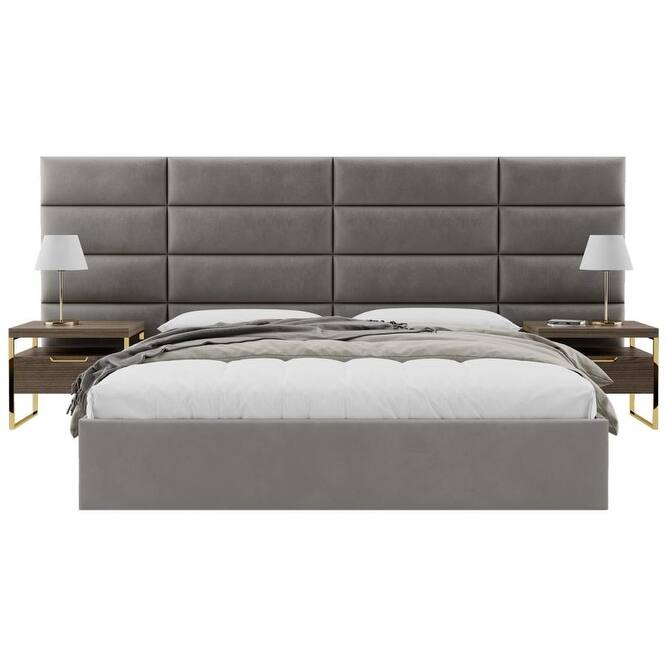VANT Upholstered Headboards - VELVET Gothic Gray - 30 Inch - Set of 4 panels