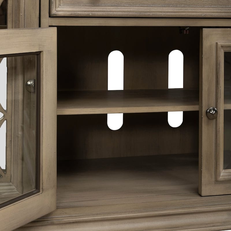 Magnolia Manor Mirrored Entertainment TV Stand - 2 Finishes