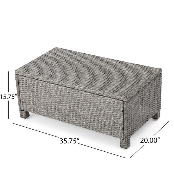 dimension image slide 3 of 11, Puerta Outdoor 4-piece Patio Chat Set by Christopher Knight Home