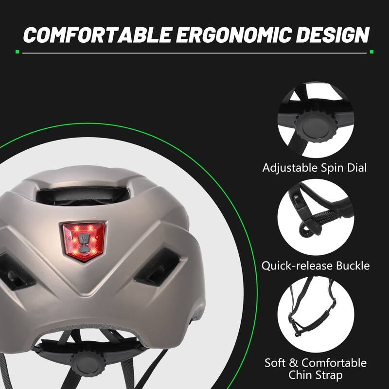 DoCred Lightweight Bike Helmet, Mountain Tricycle Helmets for Adult