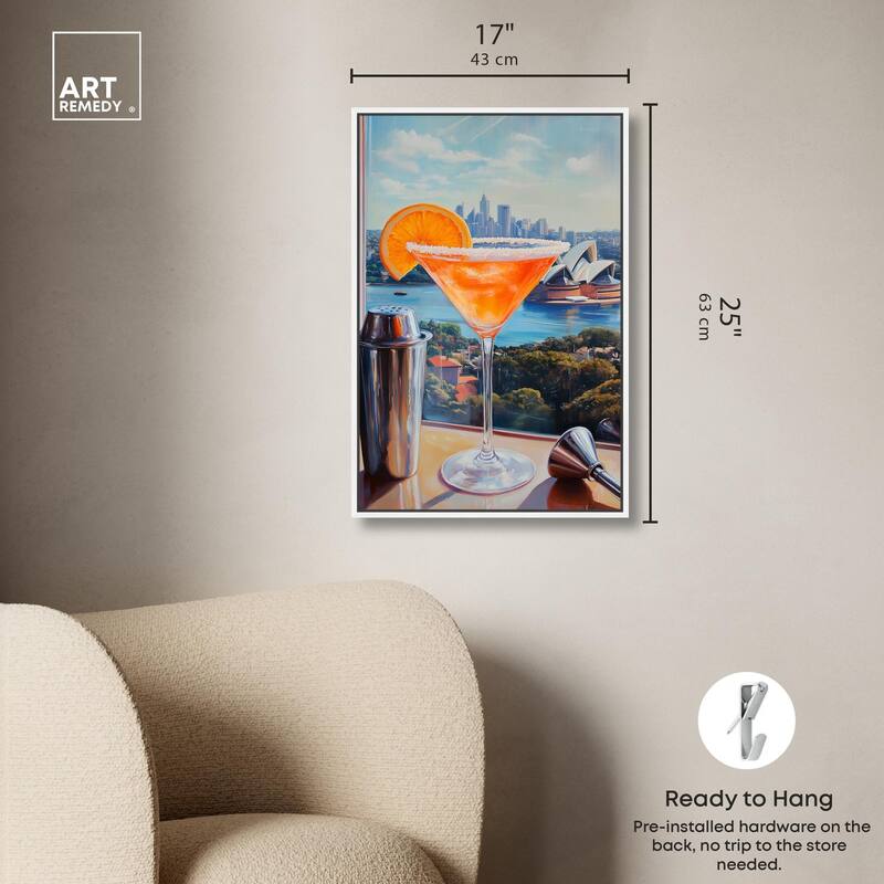 Classy Drink in Australia Canvas by Art Remedy