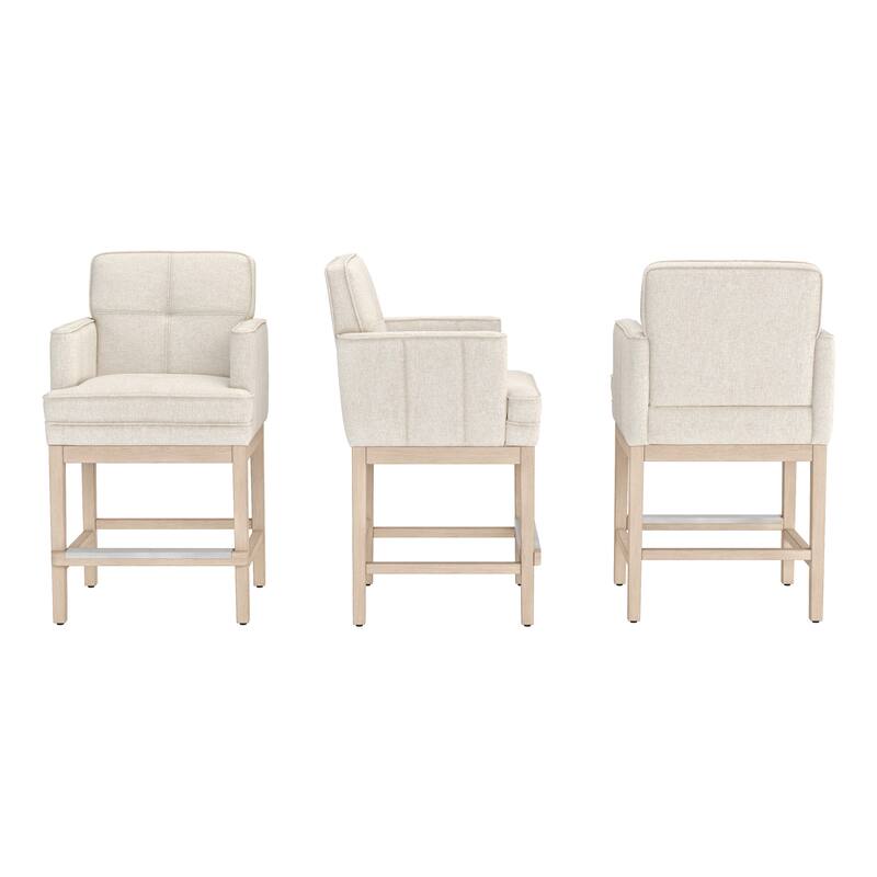27.2 In Modern Cushioned Counter Height Bar Stools For Kitchen Island Dining Room Ba - 22.4" W x 20.6" D x 40.2" H