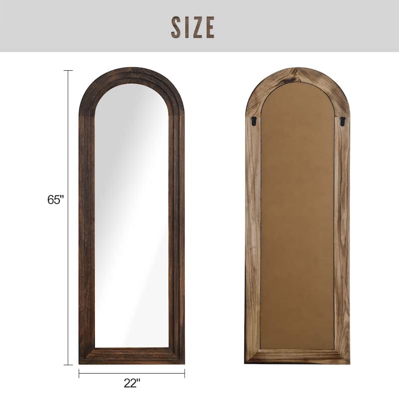 Vintage Wood Framed Dressing Mirror Floor Mirror Farmhouse