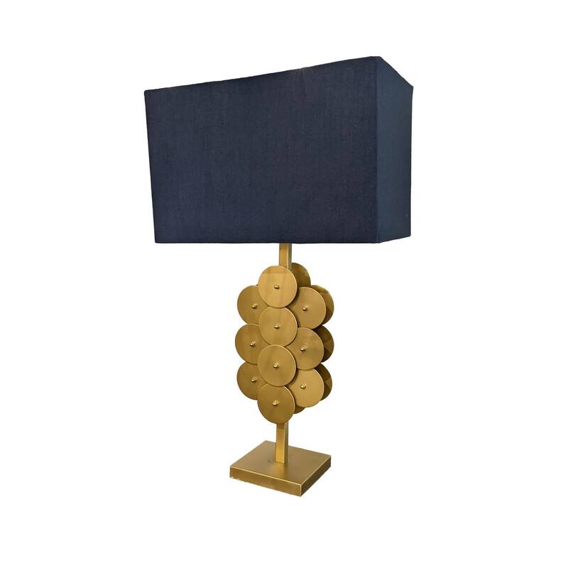 Millerville 30" Table Lamp with Fabric Shade, Brass