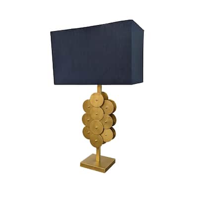 Millerville 30" Table Lamp with Fabric Shade, Brass