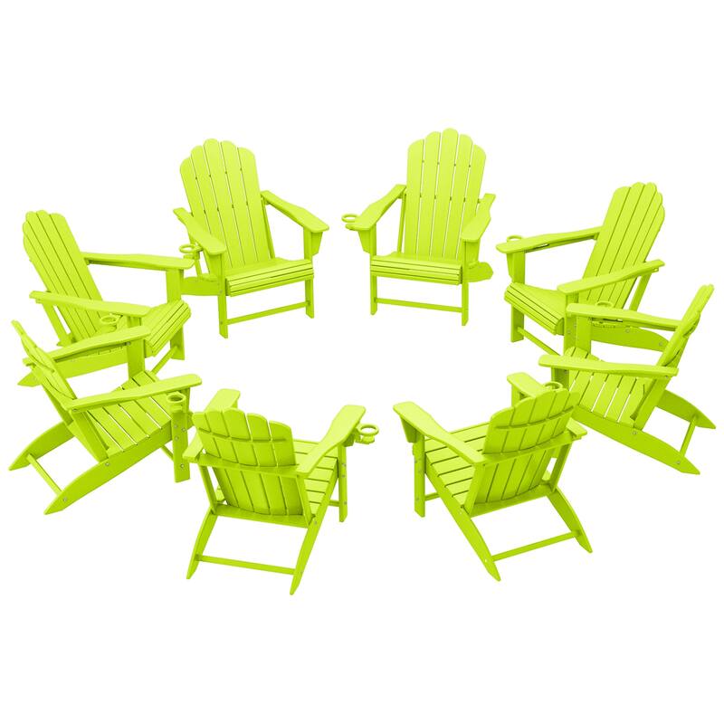 Aderson Outdoor Poly Adirondack Chair (Set of 8) - Lime