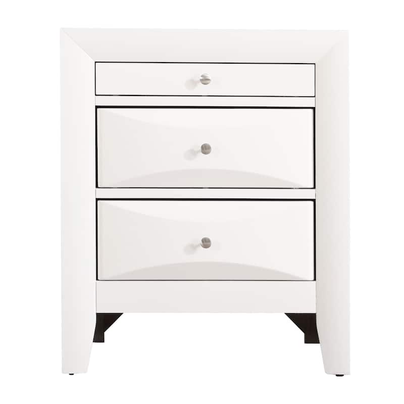 Marilla 3-drawer and Wood Nightstand